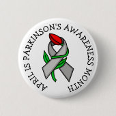 April ist Parkinson's Awareness Month Button (Vorderseite)