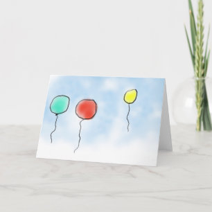 April Luftballons Grußkarte Karte