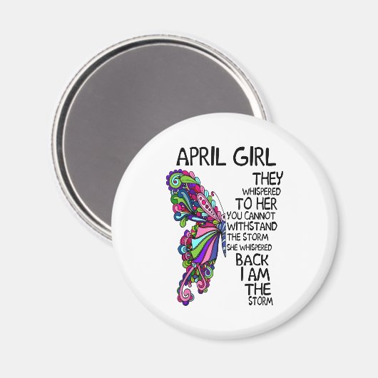 April Mädchen Sie flüstert zurück Ich bin Sturm Magnet (Vorderseite/Rückseite)