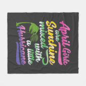 April Mädchen sind Mix aus Sonnenschein und Hurrik Fleecedecke (Vorderseite (Horizontal))