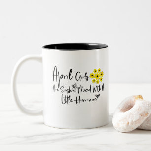 April Mädchen werden mit etwas Sonnenschein vermis Zweifarbige Tasse
