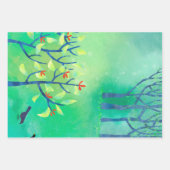 April Moderne Grünlandschaft Natur Malerei Geschenkpapier Set (Vorderseite)