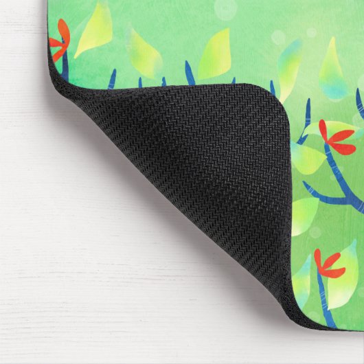 April Moderne Grünlandschaft Natur Malerei Mousepad (Ecke)