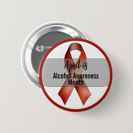 April Monat der Alkoholwarnung Button (Vorne & Hinten)