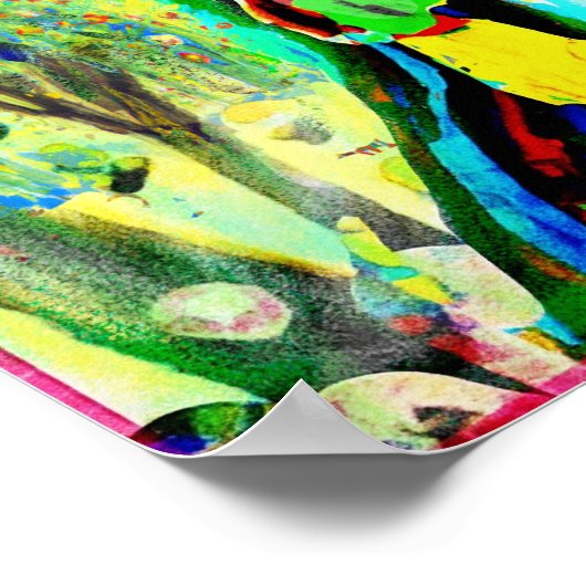 April Naive Folk Art Spring Celebration Poster (Ecke)