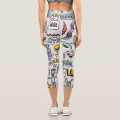 April Narren: farbiges Doodle-Set. Capri Leggings (Rückseite)
