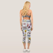April Narren: farbiges Doodle-Set. Capri Leggings (Rückseite)