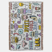 April Narren: farbiges Doodle-Set. Decke (Vorderseite Vertikal)