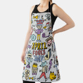 April Narren: farbiges Doodle-Set. Schürze (InSitu)