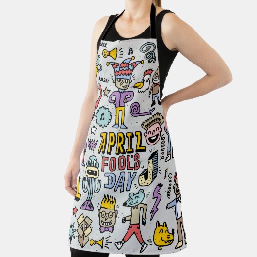 April Narren: farbiges Doodle-Set. Schürze (InSitu)