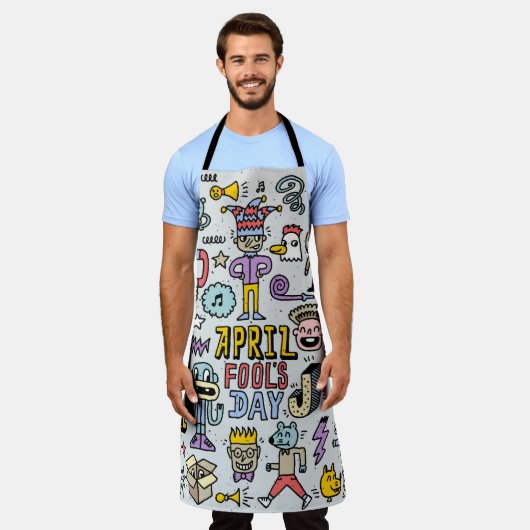 April Narren: farbiges Doodle-Set. Schürze (Getragen)