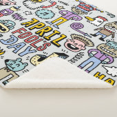April Narren: farbiges Doodle-Set. Sherpadecke (3/4)