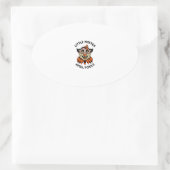 April Narren-Tag kleine Zwischengelb-Noten Ovaler Aufkleber (Tasche)