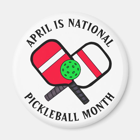 April: National Pickleball Montag Magnet (Vorne)