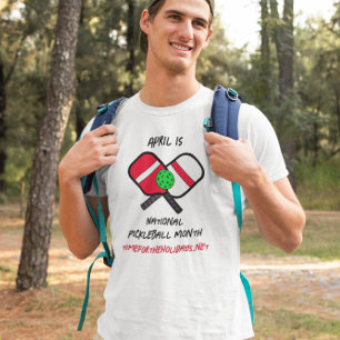 April: National Pickleball Montag T-Shirt