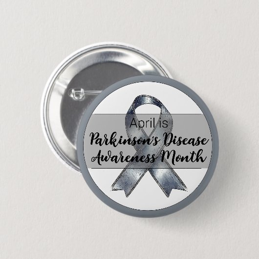 April Parkinson's Disease Awareness Monat Button (Vorne & Hinten)