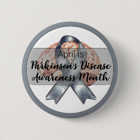 April Parkinson's Disease Brain Awareness Month Button (Vorderseite)