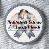 April Parkinson's Disease Brain Awareness Month Button