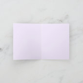 April Purple Small White Diamond Butterfly Art Karte (Innenseite)