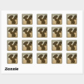 April Quadratischer Aufkleber (Blatt)