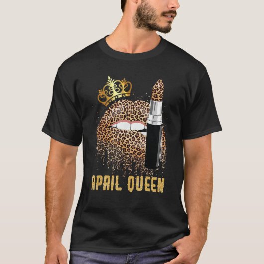 April Queen Leopard Lips Shirt April (Vorderseite)