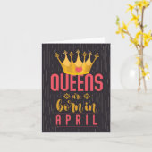 April Queens Happy Birthday Card Karte (Gelbe Blume)