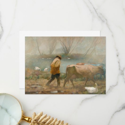 April Rain von Newell Convers Wyeth Dankeskarte (Vorderseite/Rückseite Beispiel)