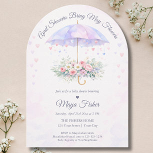 April-Schauer bringen Mai-Blumen Baby Shower Einladung