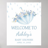 April-Schauer bringen Mai-Blumen Willkommensschild Poster (Vorne)