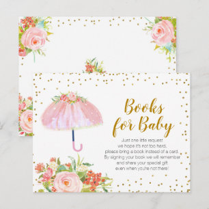 April-Schauer bringen Maiblumen Bücher für Baby Einladungspostkarte