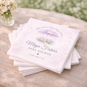 April-Schauer bringen Maiblumen Frühlings-Baby-Par Serviette