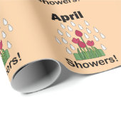 April Schauer Gänseblümchen Blüten Floral Geschenkpapier (Rolleneckpunkt)