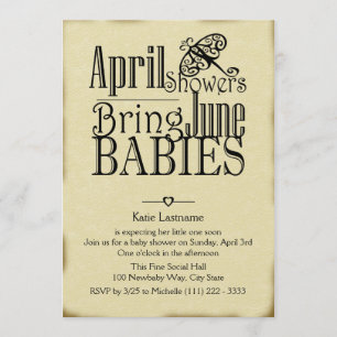 April-Schauer Junibaby Einladung