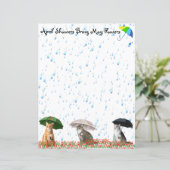 April-Schauer und Katzen-Papierwaren (Stehend Vorderseite)