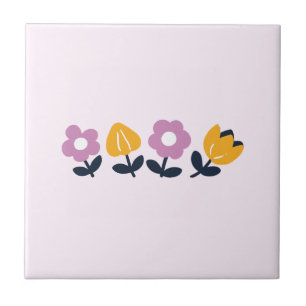 April - Schläge und Nassnasen - Blumenstrauß Fliese