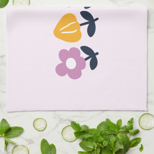 April - Schläge und Nassnasen - Blumenstrauß Geschirrtuch (Gefaltet)