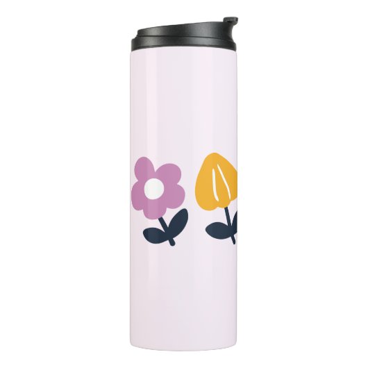 April - Schläge und Nassnasen - Blumenstrauß Thermosbecher (Nach links gedreht)