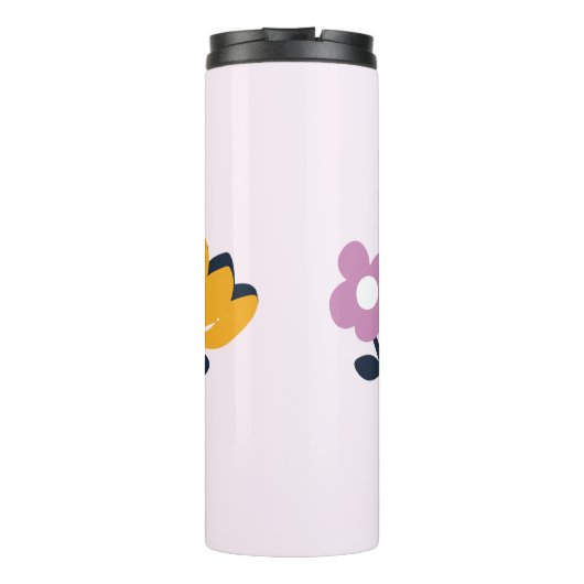 April - Schläge und Nassnasen - Blumenstrauß Thermosbecher (Rückseite)