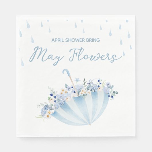 April Shower Bring May Flowers Baby Shower Serviette (Vorderseite)