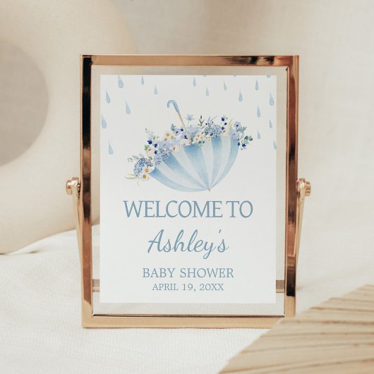 April Shower Bring May Flowers Shower Welcome Sign Poster