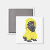 April Showers Scottish Terrier Magnet (Vorderseite/Rückseite)