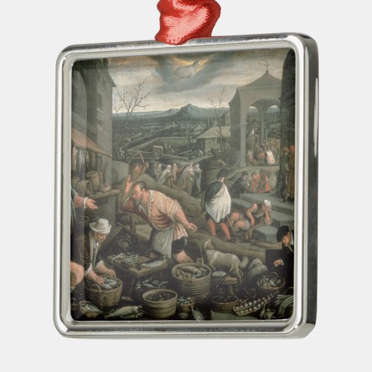 April Silbernes Ornament (Links)