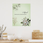 April Simple Joy Floral Print Poster (Küche)