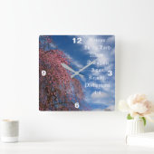 April Sky with Leviticus 11:44 Quadratische Wanduhr (Zuhause)