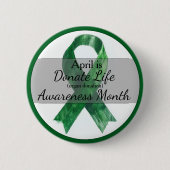 April Spenden Organspende Sensibilisierungsmonat Button (Vorderseite)