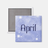 April Starry Magnet (Vorderseite/Rückseite)