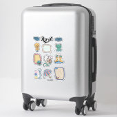 April-Stickerblatt – Regentage Aufkleber (Koffer)