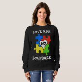April tragen wir blauen Autismus Bewusstsein Liebe Sweatshirt (Vorne ganz)