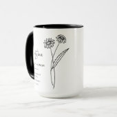 April-Trauzeugin | Daisy Birth Blume Tasse (Vorderseite Links)