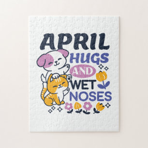 April Umarmungen und nasse Nasen – Süße Hunde- und Puzzle